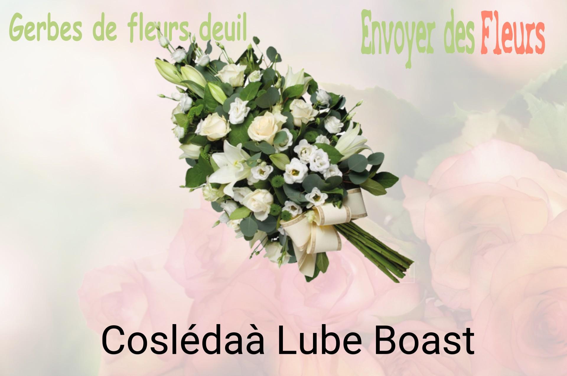 Gerbe de fleurs de deuil livrée à Coslédaà-Lube-Boast